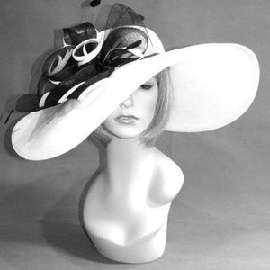 Black White Kentucky Derby Hat